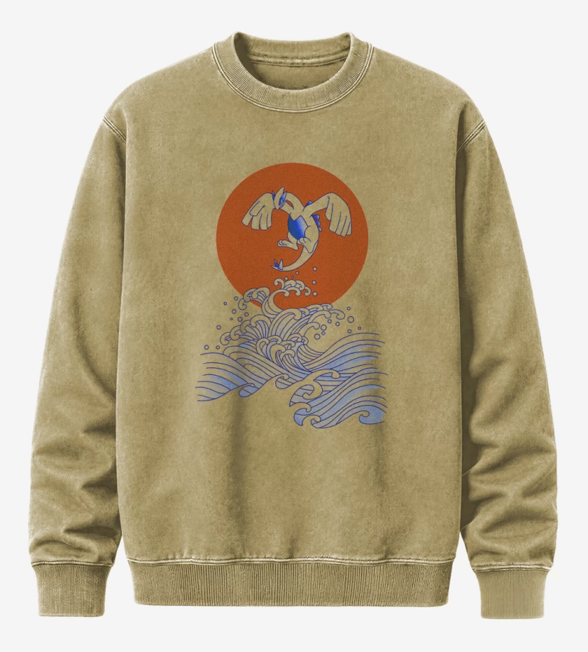 Poleron Polo Acid Wash Beige de Lugia