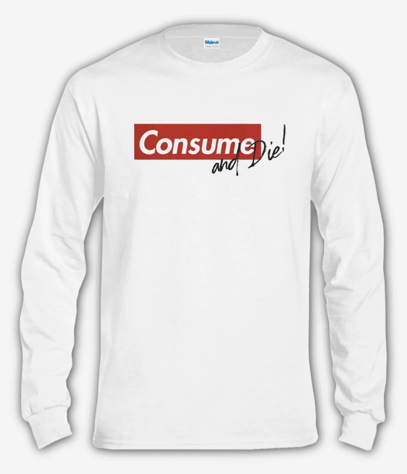 Polera manga larga Blanco de Y muere 