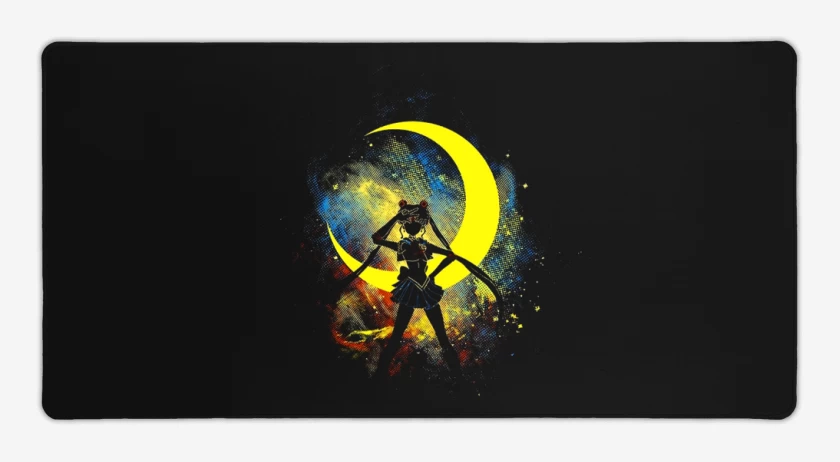 Mouse pad Gamer Negro de Pop moon