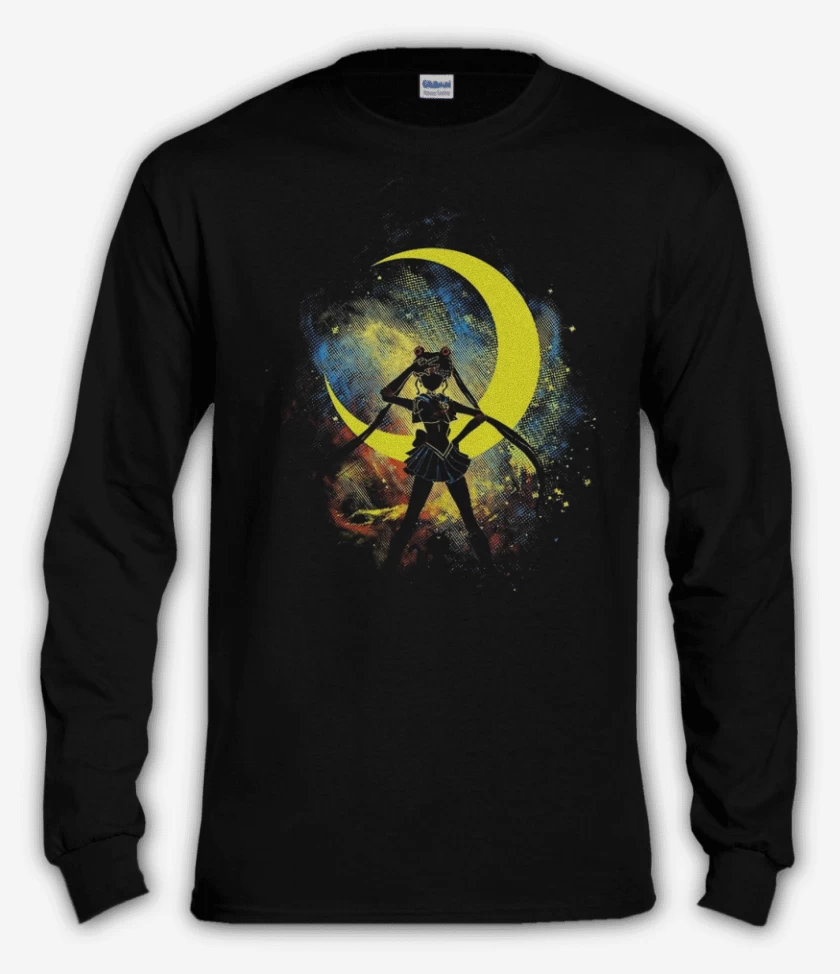 Polera manga larga Negro de Pop moon