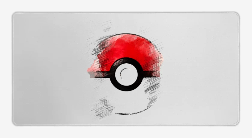 Mouse pad Gamer Blanco de Pokeball