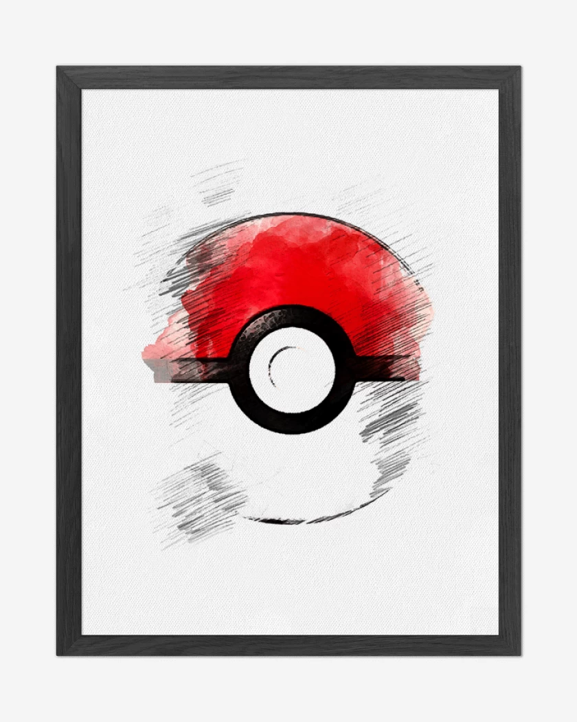 Cuadro decorativo Blanco de Pokeball