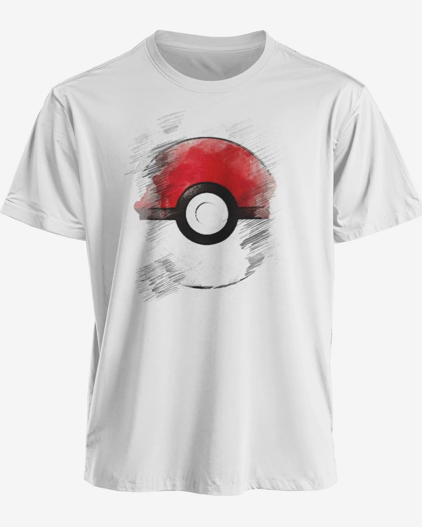 Polera premium Blanco de Pokeball