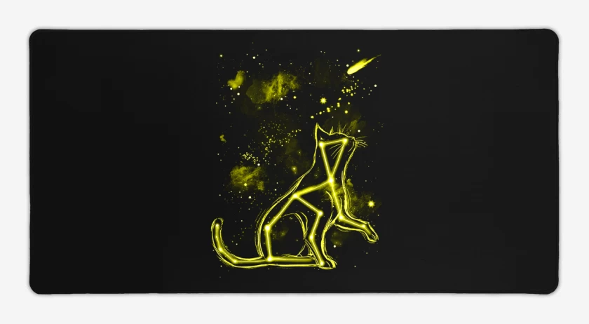 Mouse pad Gamer Negro de Star Cat