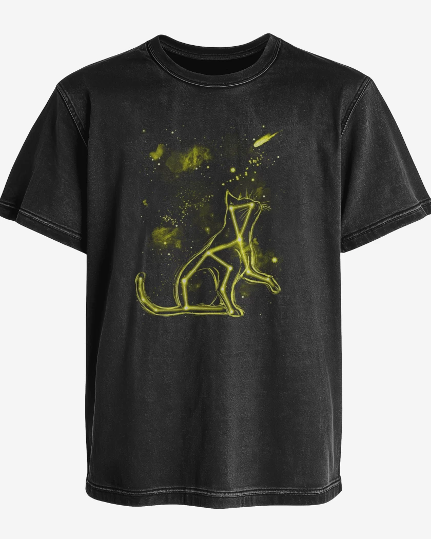 Polera desgastada Negro de Star Cat