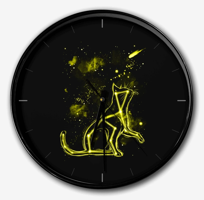 Reloj Negro de Star Cat