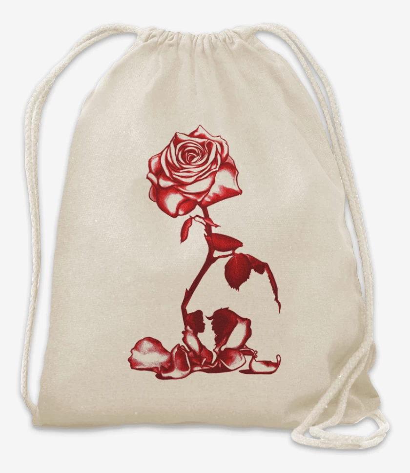 Mochila Blanco de La bella y la bestia