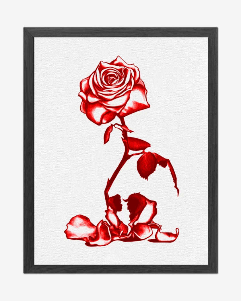 Cuadro decorativo La bella y la bestia