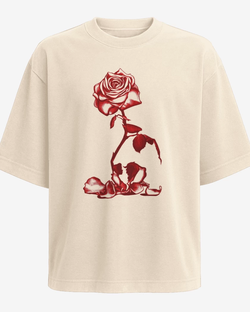 Polera Oversize La bella y la bestia