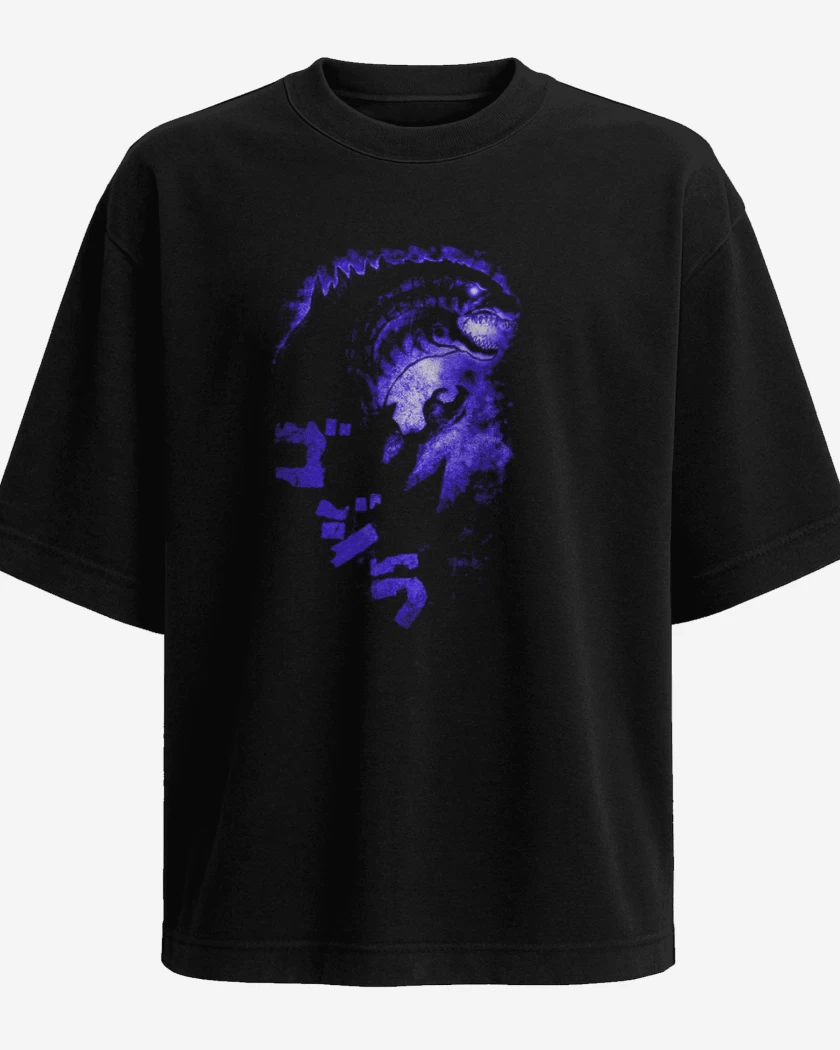 Polera Oversize Negro de El rey de los monstruos