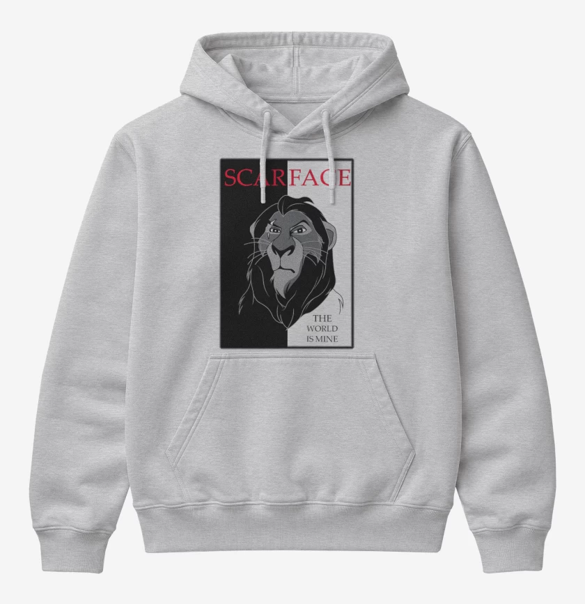 Poleron Canguro básico Gris Melange de Scarface
