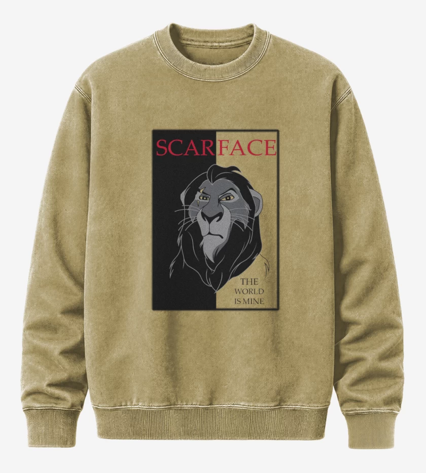 Poleron Polo Acid Wash Beige de Scarface