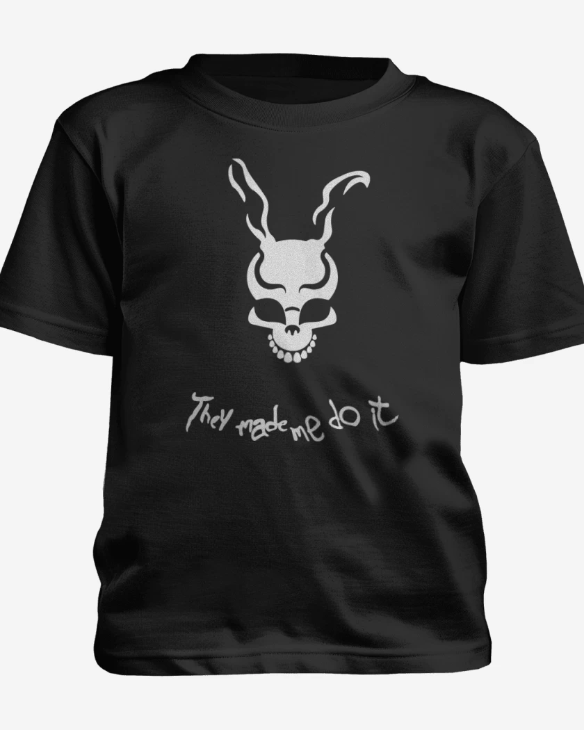 Polera de niño Negro de Darko - They made me do it