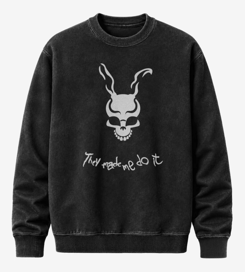 Poleron Polo Acid Wash Negro de Darko - They made me do it
