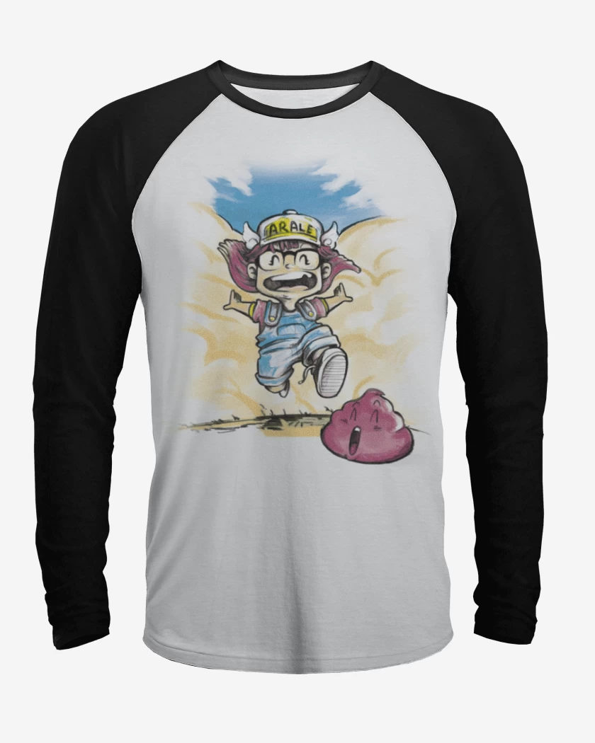 Polera Raglan Blanco / Negro de arale 2
