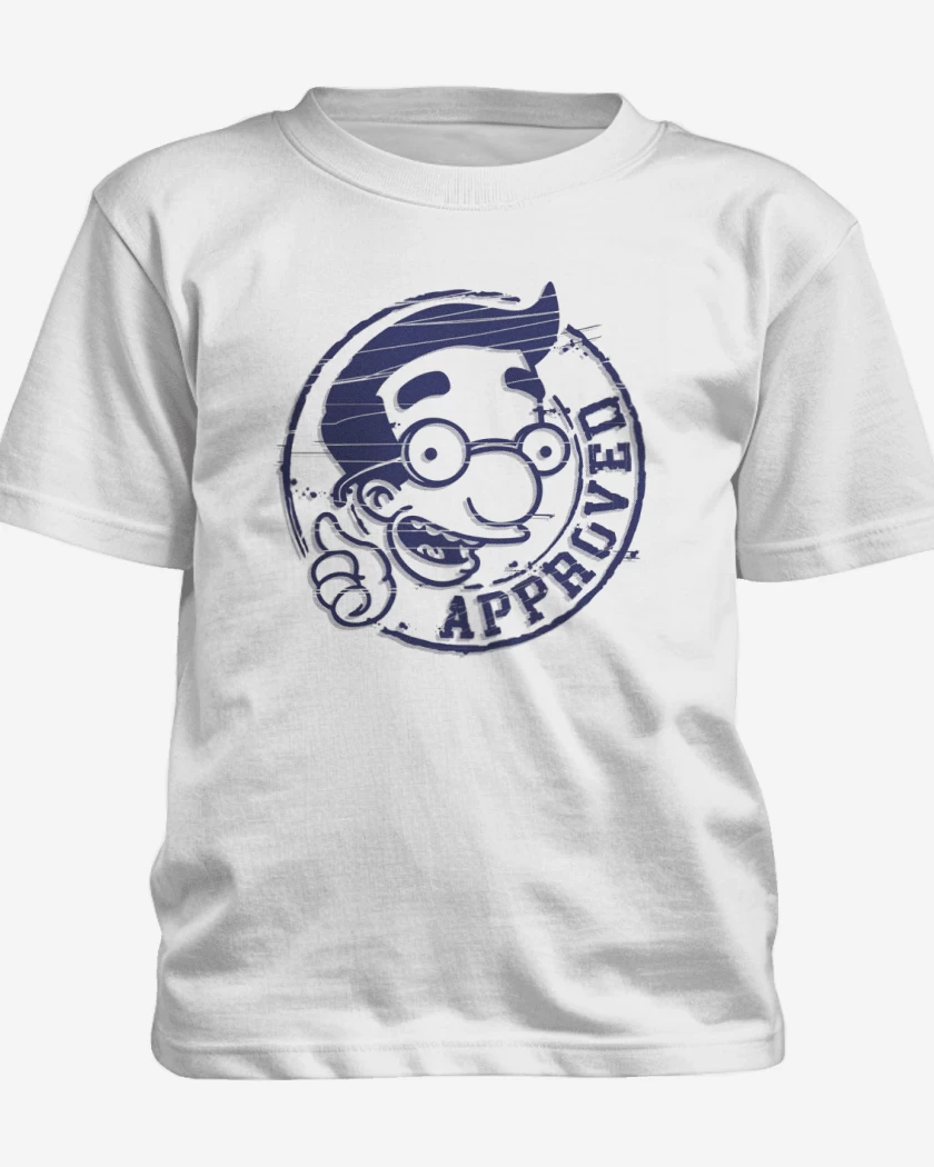 Polera de niño Blanco de milhouse approved