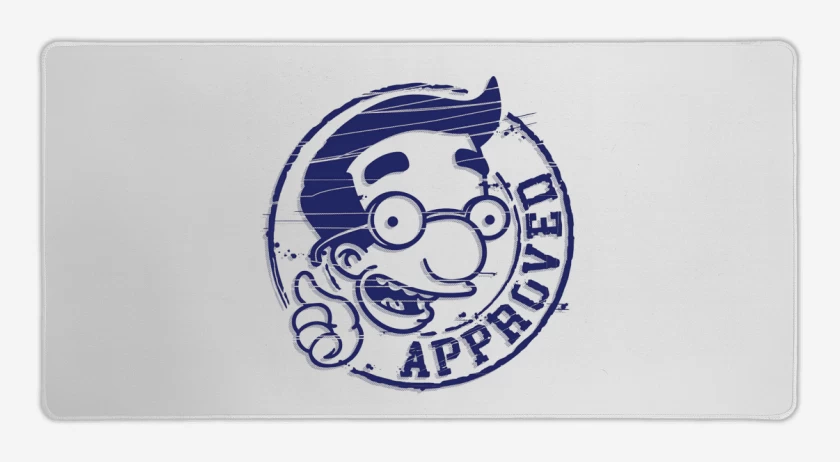 Mouse pad Gamer Blanco de milhouse approved