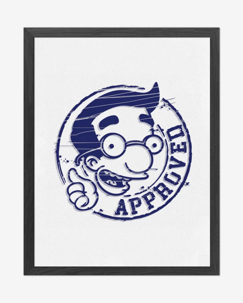 Cuadro decorativo Blanco de milhouse approved