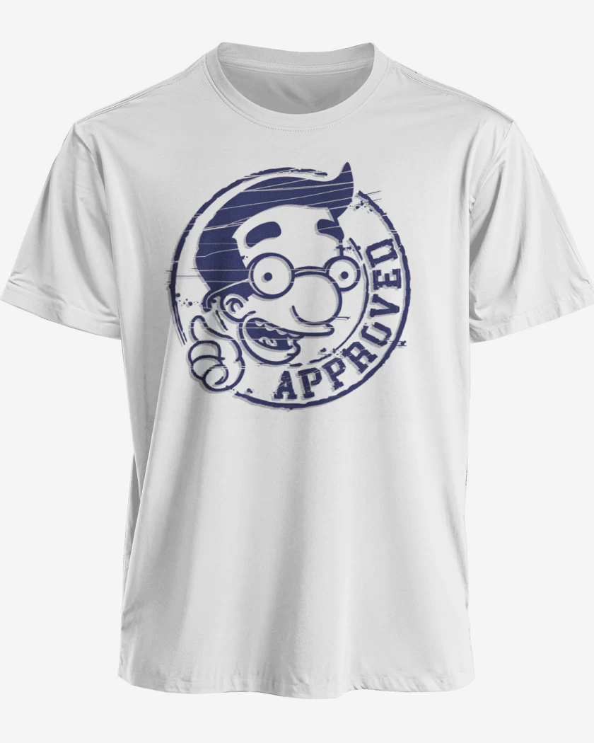 Polera premium Blanco de milhouse approved