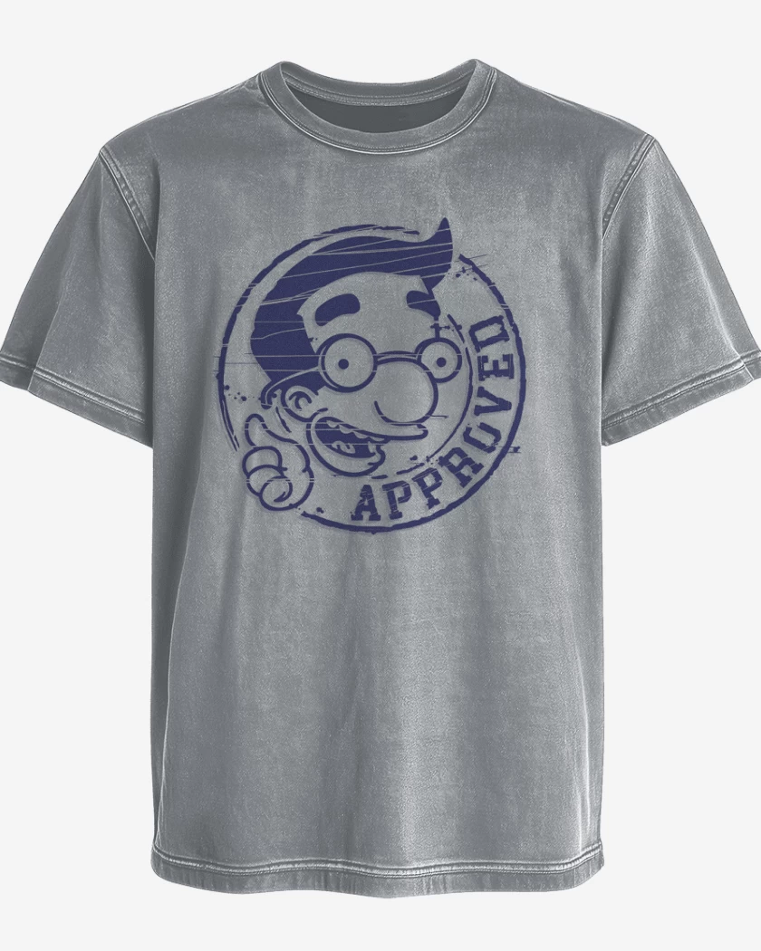 Polera desgastada Gris Melange de milhouse approved