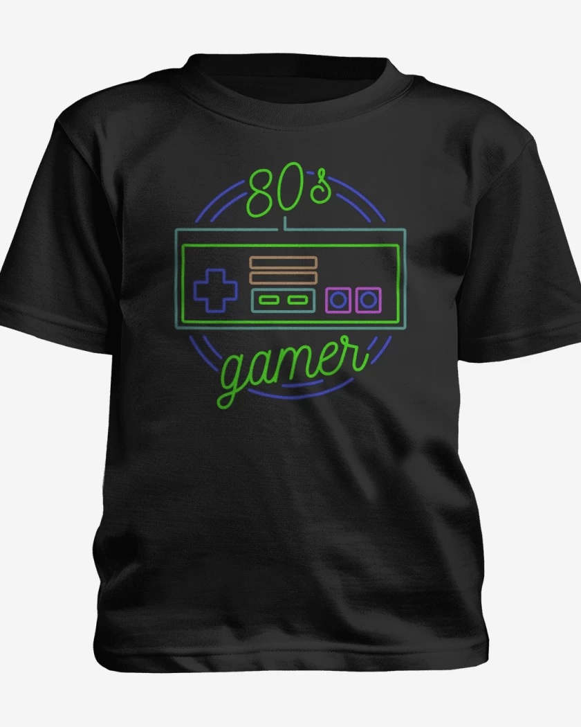 Polera de niño Negro de 80s gamer