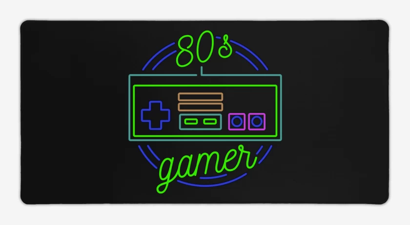 Mouse pad Gamer Negro de 80s gamer