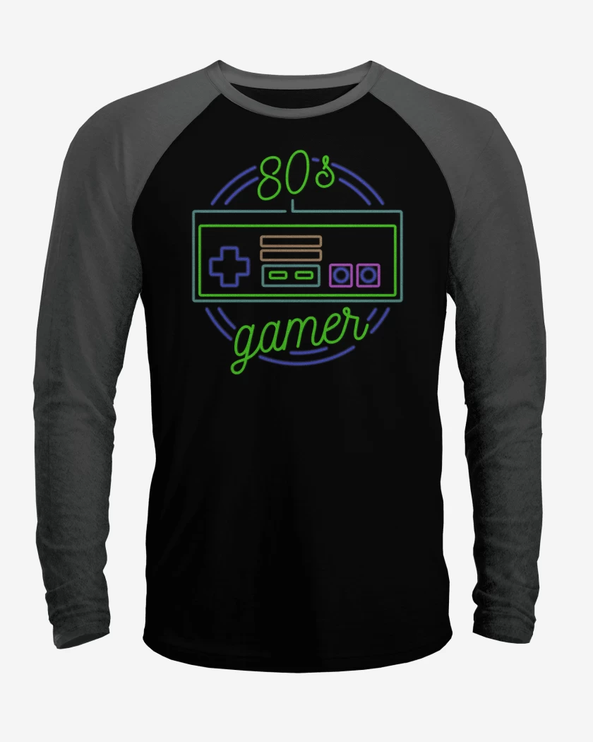 Polera Raglan 80s gamer
