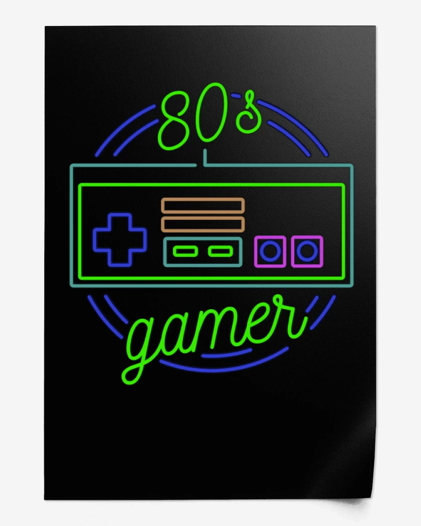 Print 80s gamer