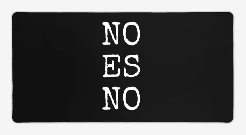 Mouse pad Gamer Negro de No es no