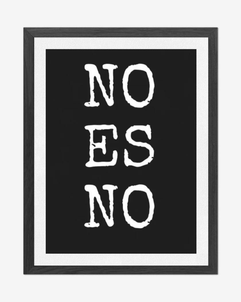 Cuadro decorativo Negro de No es no