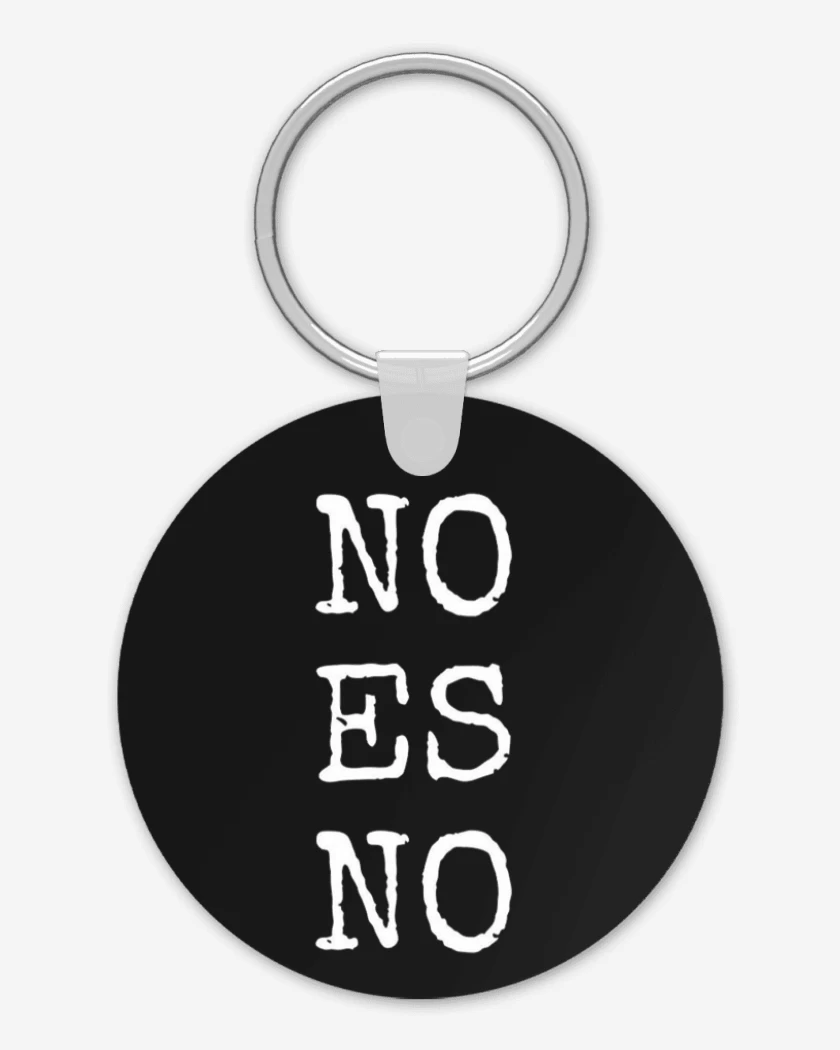 Llavero Negro de No es no