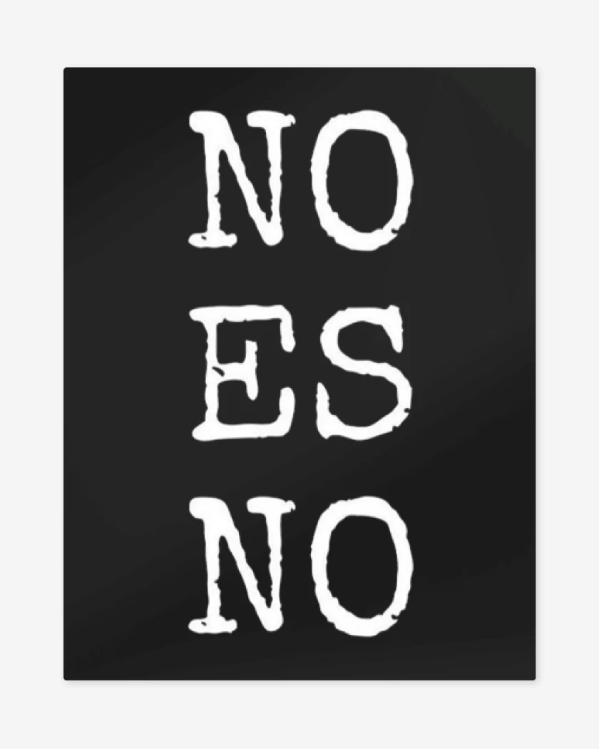 Print metalico Negro de No es no