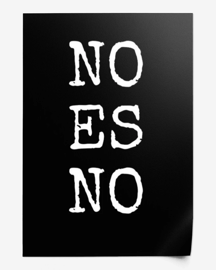 Print Negro de No es no