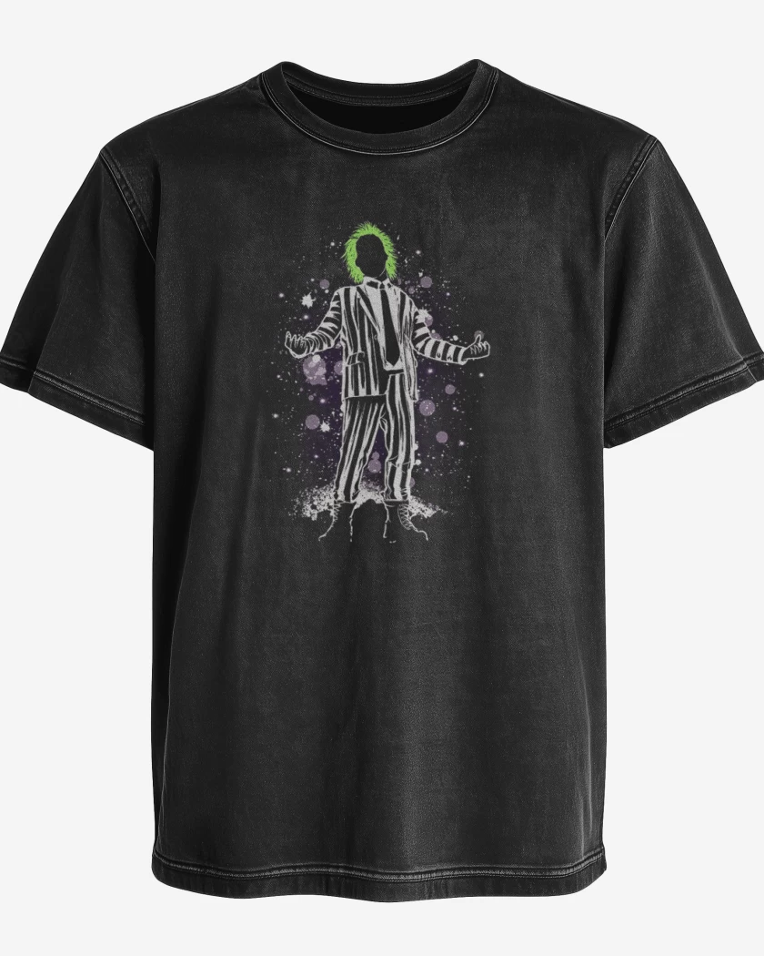 Polera desgastada Negro de El jugo de barata