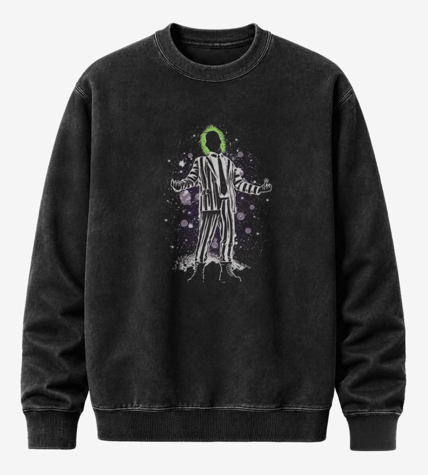 Poleron Polo Acid Wash Negro de El jugo de barata