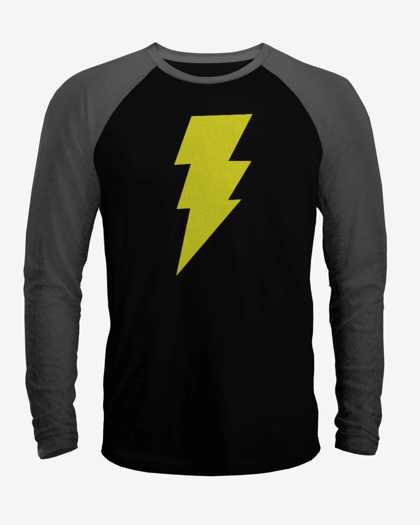 Polera Raglan Negro / Negro Heather de Rayito magico 2