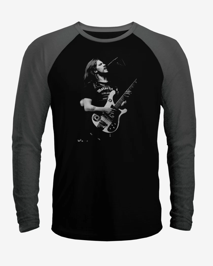 Polera Raglan Negro / Negro Heather de Lemmy