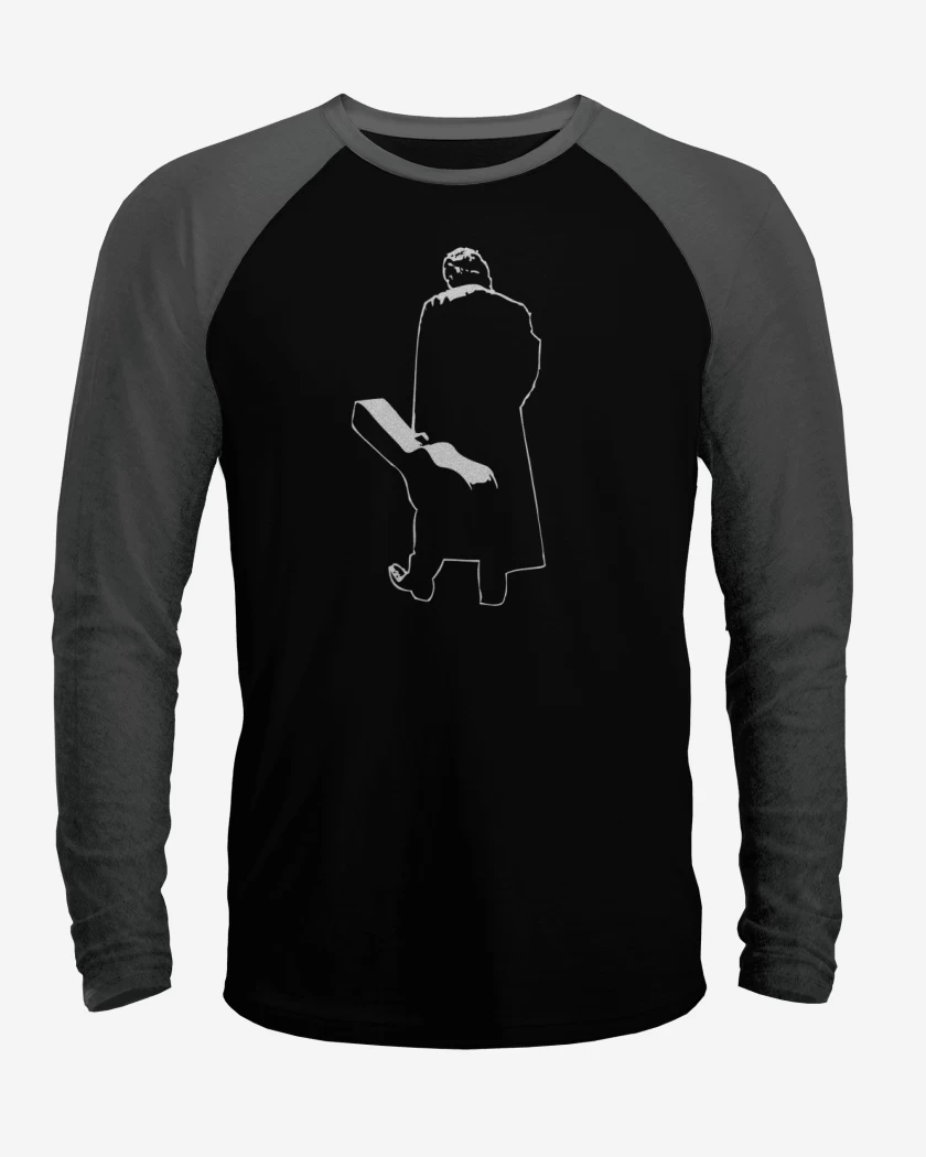 Polera Raglan Negro / Negro Heather de Man in black