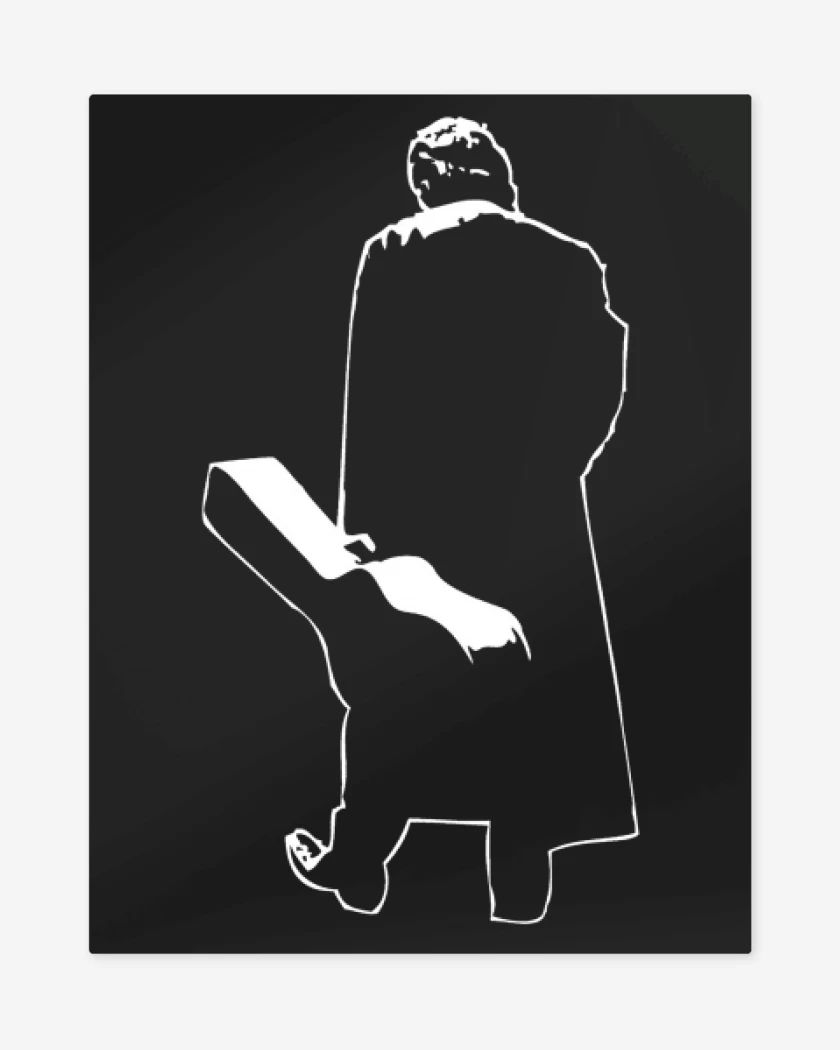 Print metalico Negro de Man in black