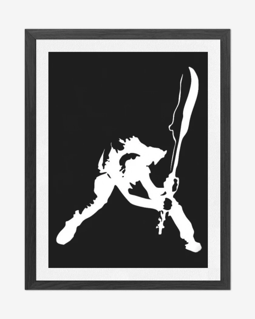 Cuadro decorativo Negro de The Clash guitarra