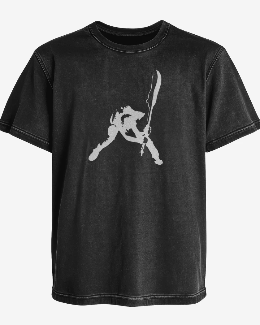 Polera desgastada Negro de The Clash guitarra