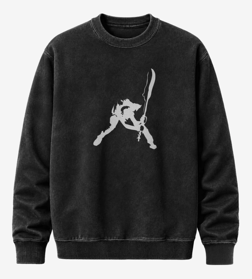 Poleron Polo Acid Wash Negro de The Clash guitarra