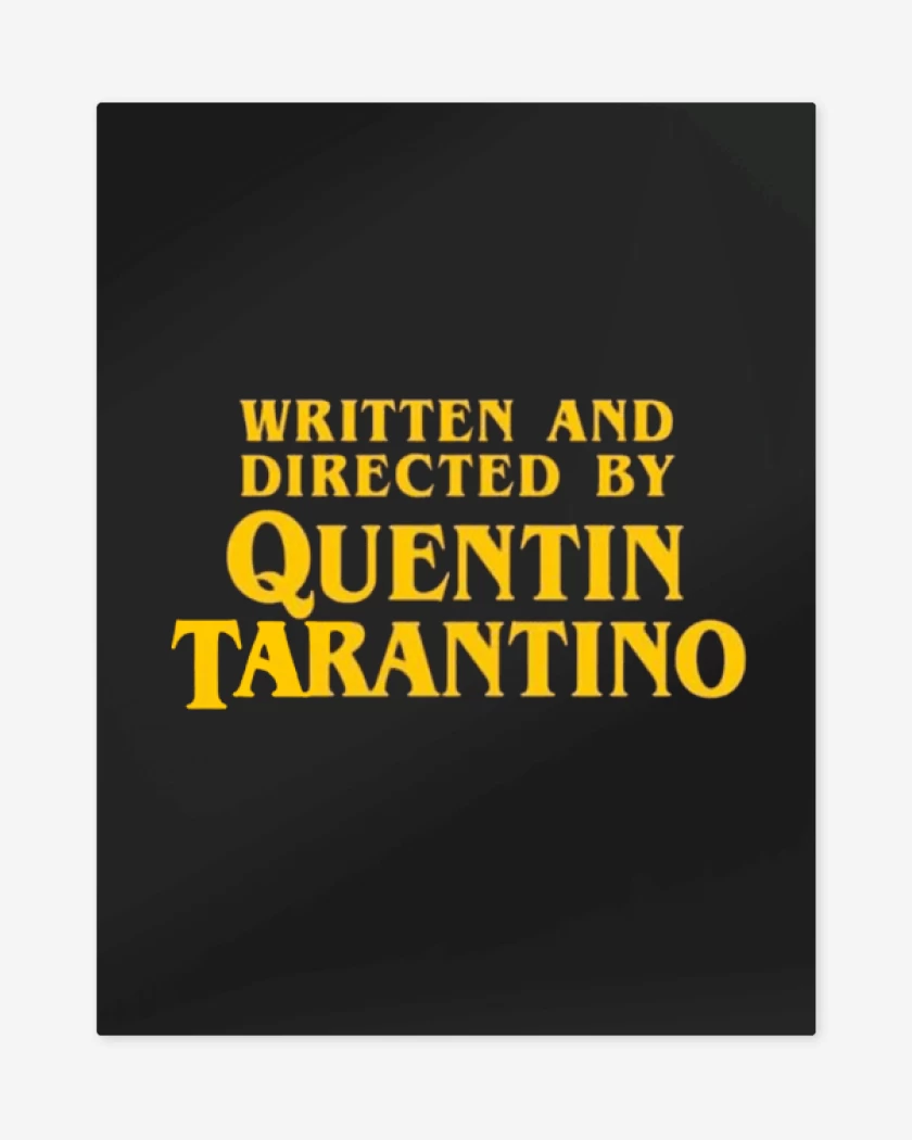 Print metalico Negro de Directed by Tarantino
