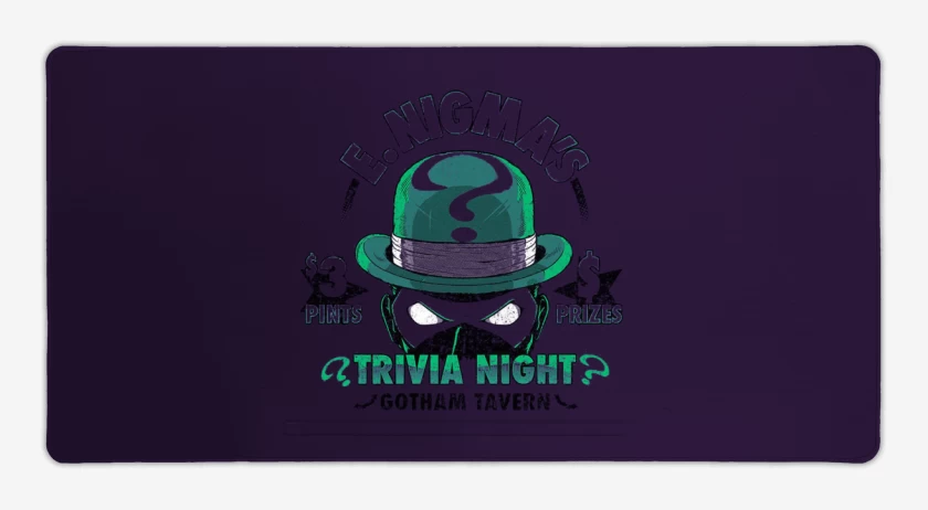 Mouse pad Gamer Morado de Acertijo Trivia
