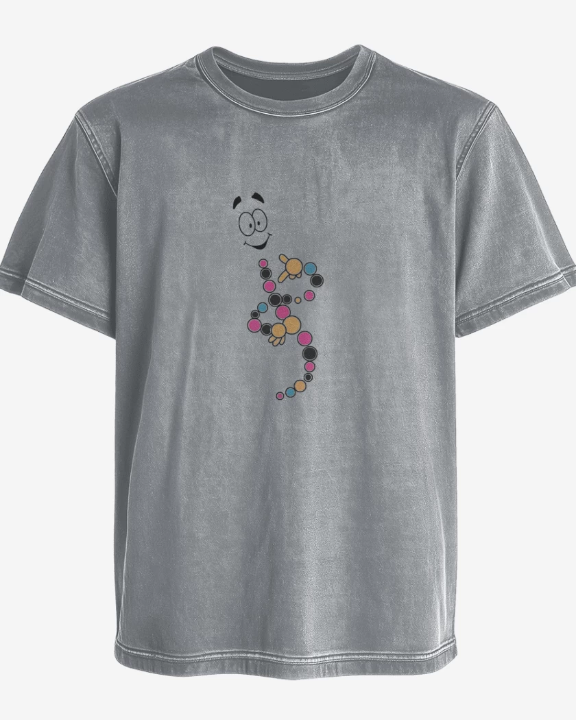 Polera desgastada Gris Melange de Mr. adn jurassic