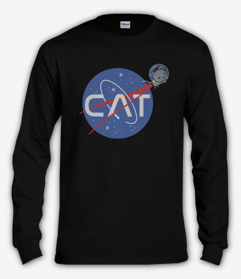 Polera manga larga Negro de Cat Nasa