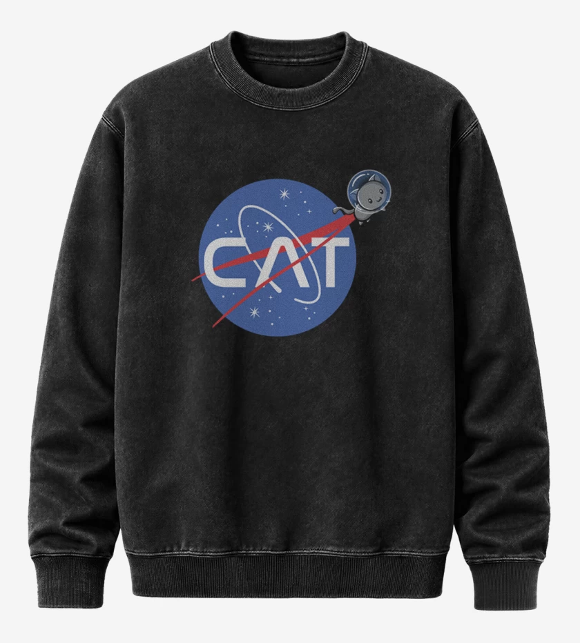 Poleron Polo Acid Wash Negro de Cat Nasa