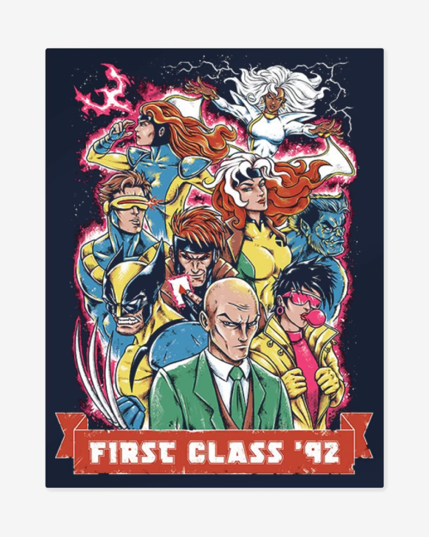 Print metalico Azul Marino de X men first class