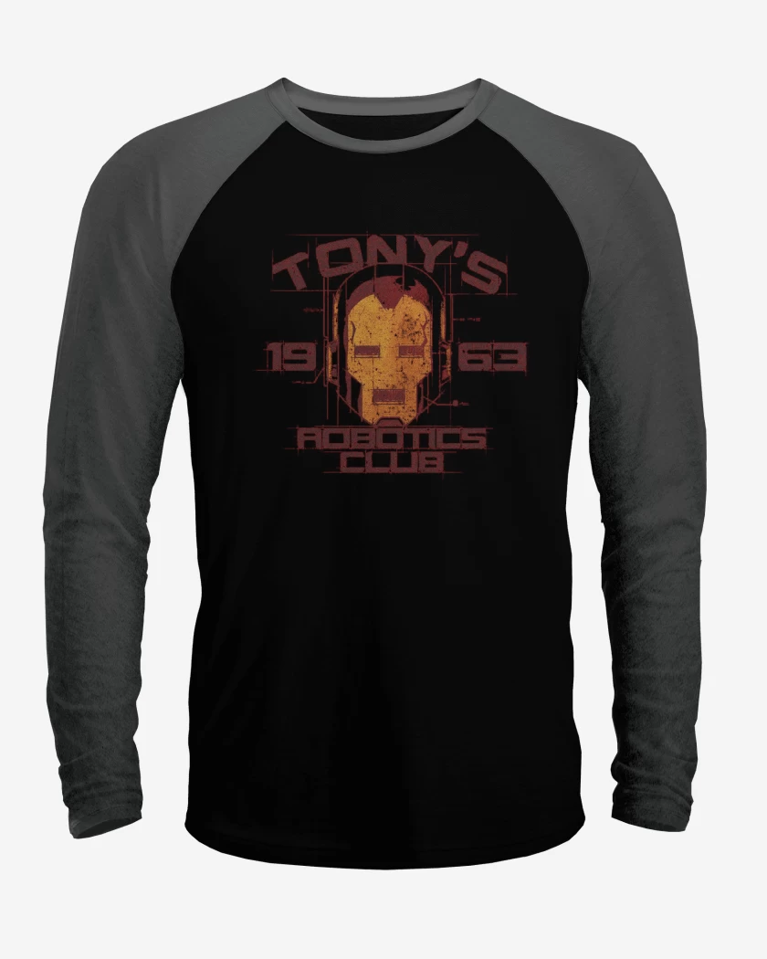 Polera Raglan Negro / Negro Heather de Tony first iron man 