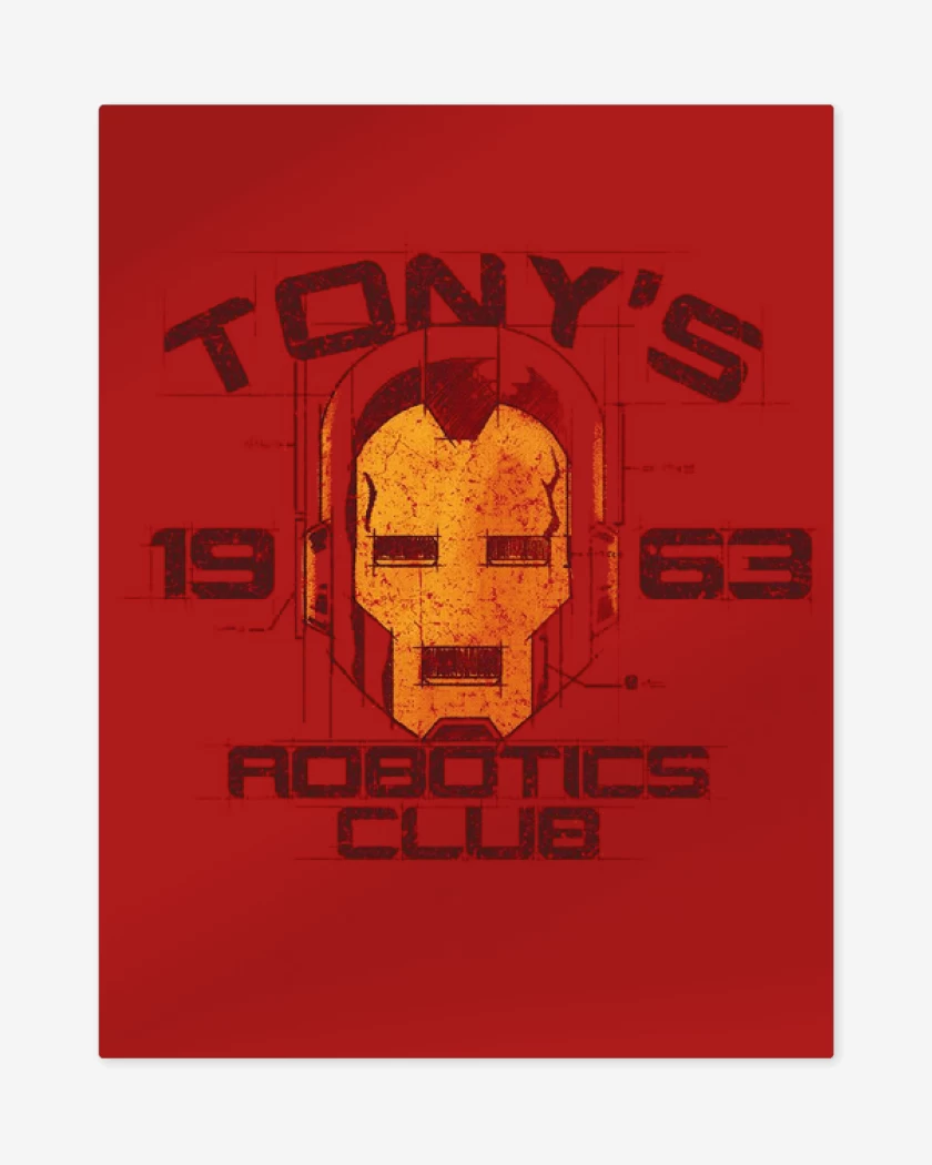 Print metalico Rojo de Tony first iron man 